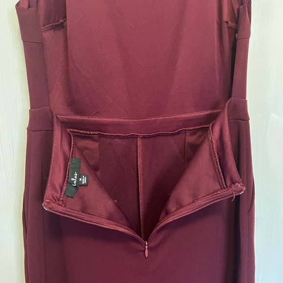 Lulus Maroon Backless Jumper Long Wide Leg Spaghetti Strap Sz M - Picture 8 of 15